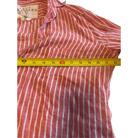 Frank & Eileen size XS oversized Eileen linen stripe button up - EUC - Picture 5 of 6